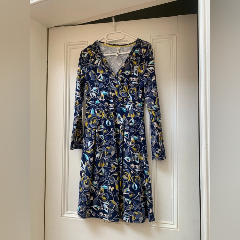 Floral Blue and Yellow Dress